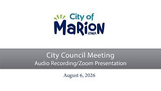 City Council - Audio/Presentation - 8.6.26