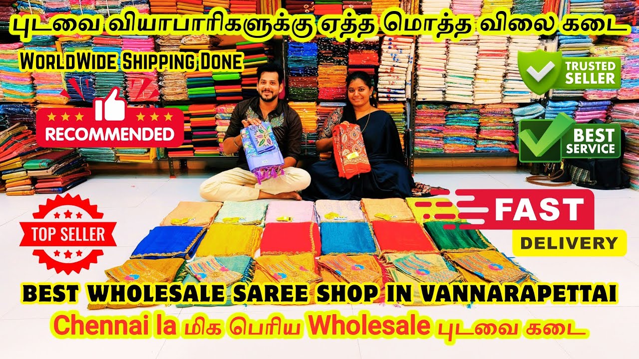 ⭐ Best Wholesale Saree Shop In vannarapettai ⭐ Sree Arunachalam Textiles | Tamil Budget Vlogs