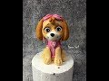 Скай м/ф "щенячий патруль". МК скай из мастики. Skye cake topper Paw Patrol cake tutorial .Танинторт