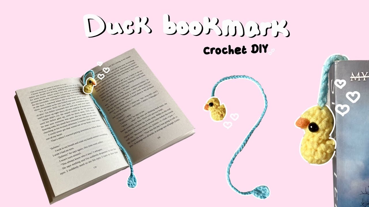 Как связать крючком закладку «Уточка» — пошаговое руководство