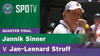 Jannik Sinner vs Jan-Lennard Struff | Quarter-Final Highlights | Wimbledon 2026