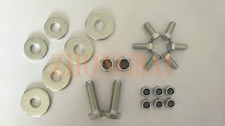 6 bowls hardware screw/bolt/nut/wahser counting packing line with weighing check machine