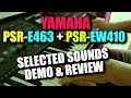 Yamaha PSR-E463 - Voices Demo & Review [PSR EW410]