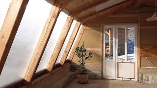 Clay Plaster, Infrared Heating Panels And More | Greenhouse Transformation Part 3
