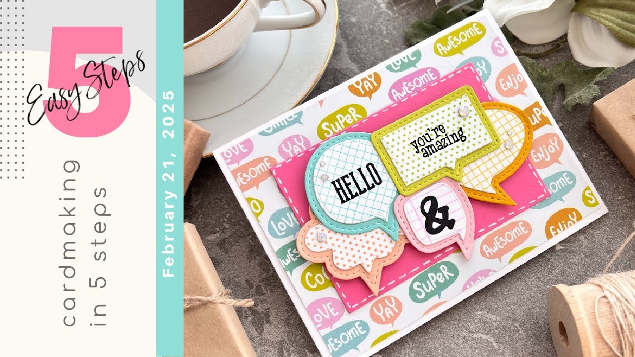 CARDMAKING IN 5 EASY STEPS | Spellbinders Just Sayin' Collection by ...