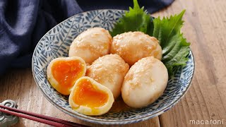 ご飯がすすむ。ねぎ味噌煮卵