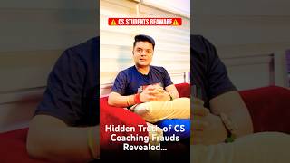 ⚠️ CS Students Beware! Hidden Truth of CS Coaching Revealed by CS NKJ Sir #fraud #alert #cs