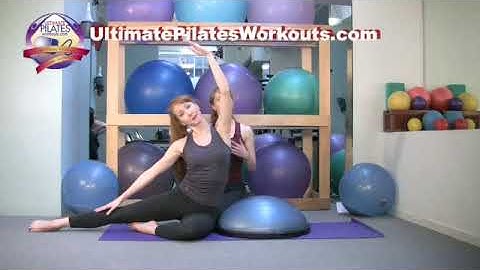 Pilates Workout Exercise: Side Bends on the BOSU (Pilates on Fifth)
