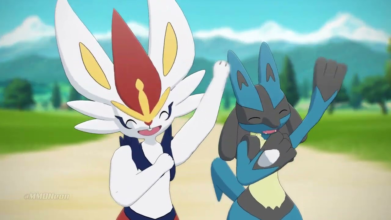 【MMD Pokemon】JUMP UP【Cinderace & Lucario】