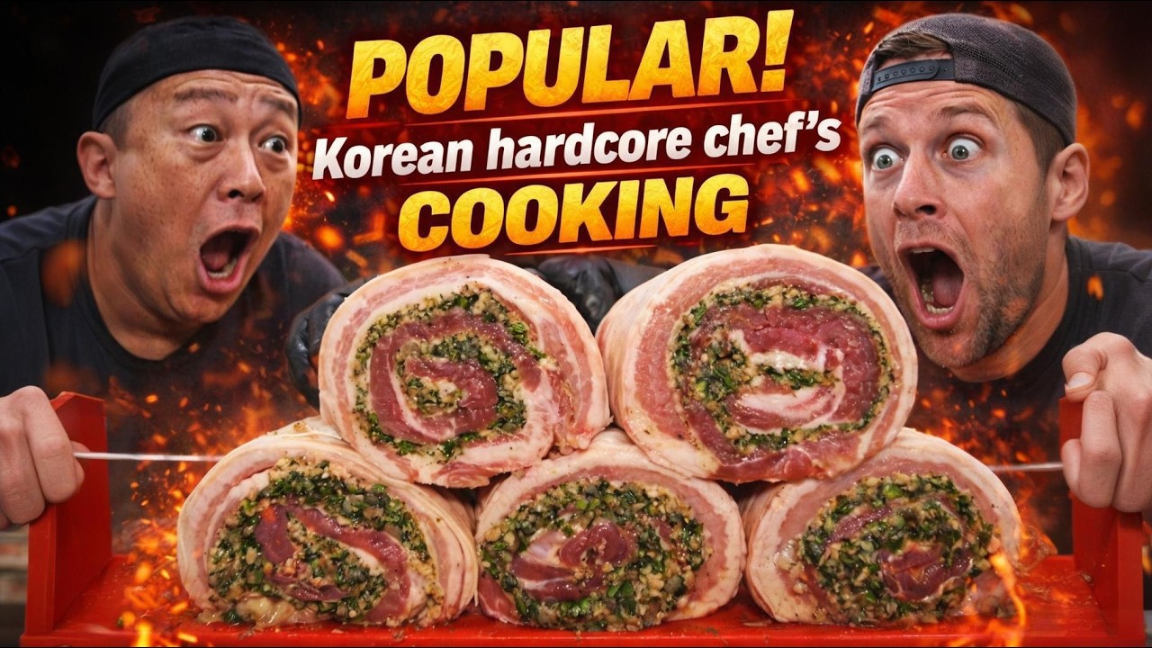 Korean Street Food –Crazy grilled steak and crispy pork rolls