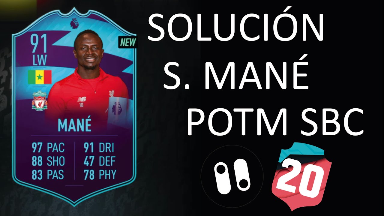 **SADIO MANÉ 91 PL POTM SBC SOLUTION** | FUT DRAFT 20 PACYBITS