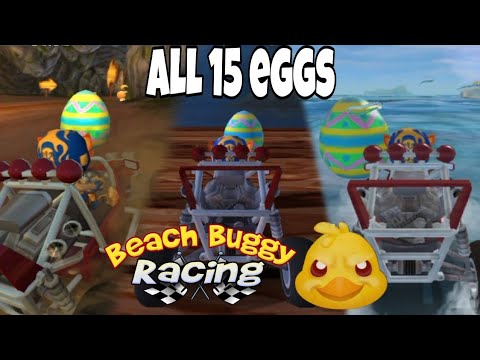 ALL Easter Eggs - Beach Buggy Racing | All 15 Easter Eggs BB Racing