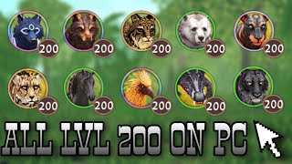 WildCraft: Reaching Lvl 200 EVERYTHING | On PC | 60K Subscribers Special
