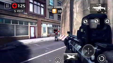 Dead trigger 2 scar & minigun level 58 gameplay take no damage TDU 55+