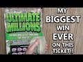 HUGE WIN!! "ULTIMATE MILLIONS" $50 LOTTERY TICKET SCRATCH OFF!!
