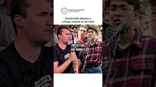 Charlie Kirk debates a college student on ab*rtion #debate #politics #charliekirk
