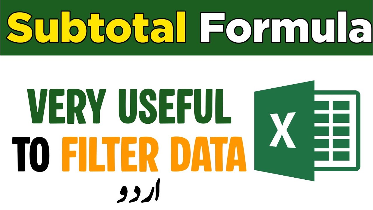 How to use subtotal formula in excel | auto update results according to ...