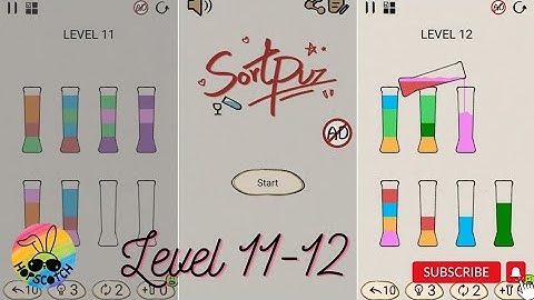 SortPuz Level 11-12 | Relaxing game-Water Sort Puzzle |Brain Games #braingames #waterpuzzle #sortpuz