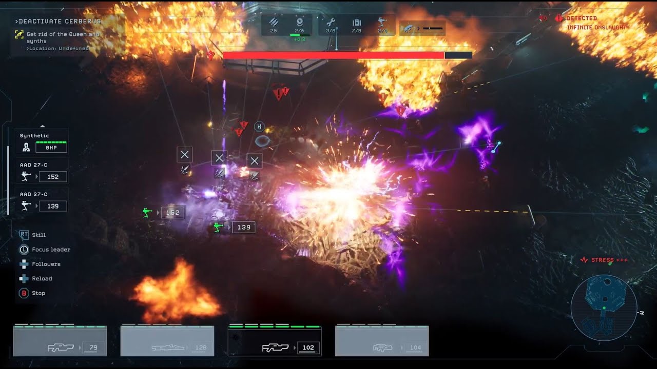 Aliens: Dark Descent - Pioneer Station Queen on Nightmare difficulty