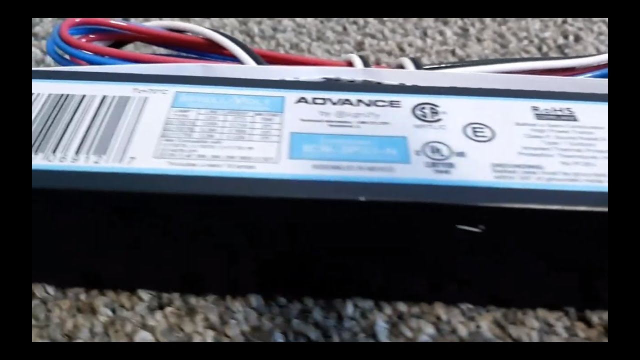 How to replace flourescent light bulb electronic ballast. YouTube