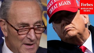 Schumer tears into Trump, saying he is "advancing bigotry" against Asian-Americans