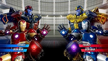 Thanos & Ironman Vs Blue Thanos & Blue Ironman [ Very Hard AI ] | Marvel vs Capcom: Infinite