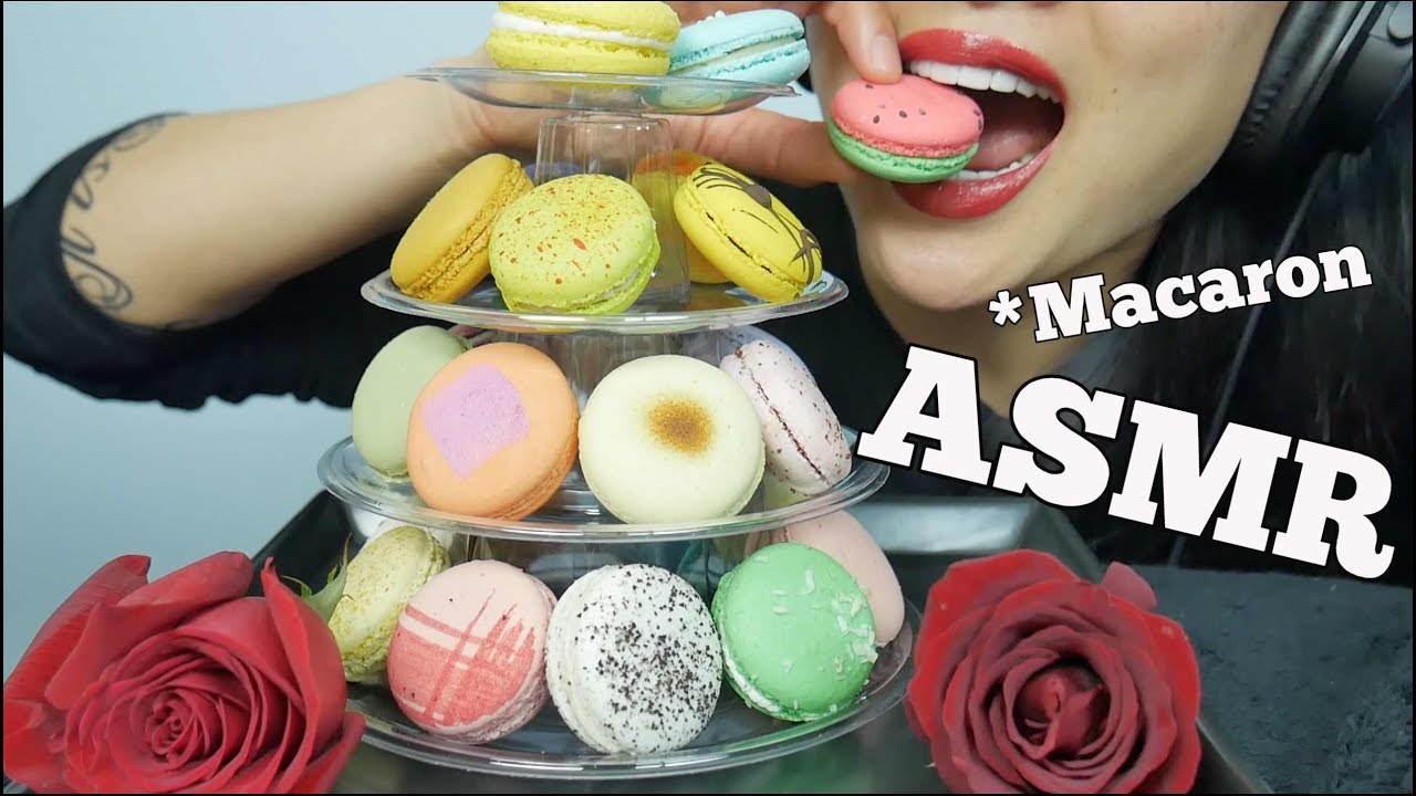 ⁣ASMR MACARON TOWER (SOFT + CRUNCHY EATING SOUNDS) | SAS-ASMR