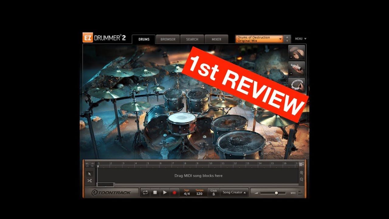 Toontrack Drums of Destruction EZX First Review & Audio Examples