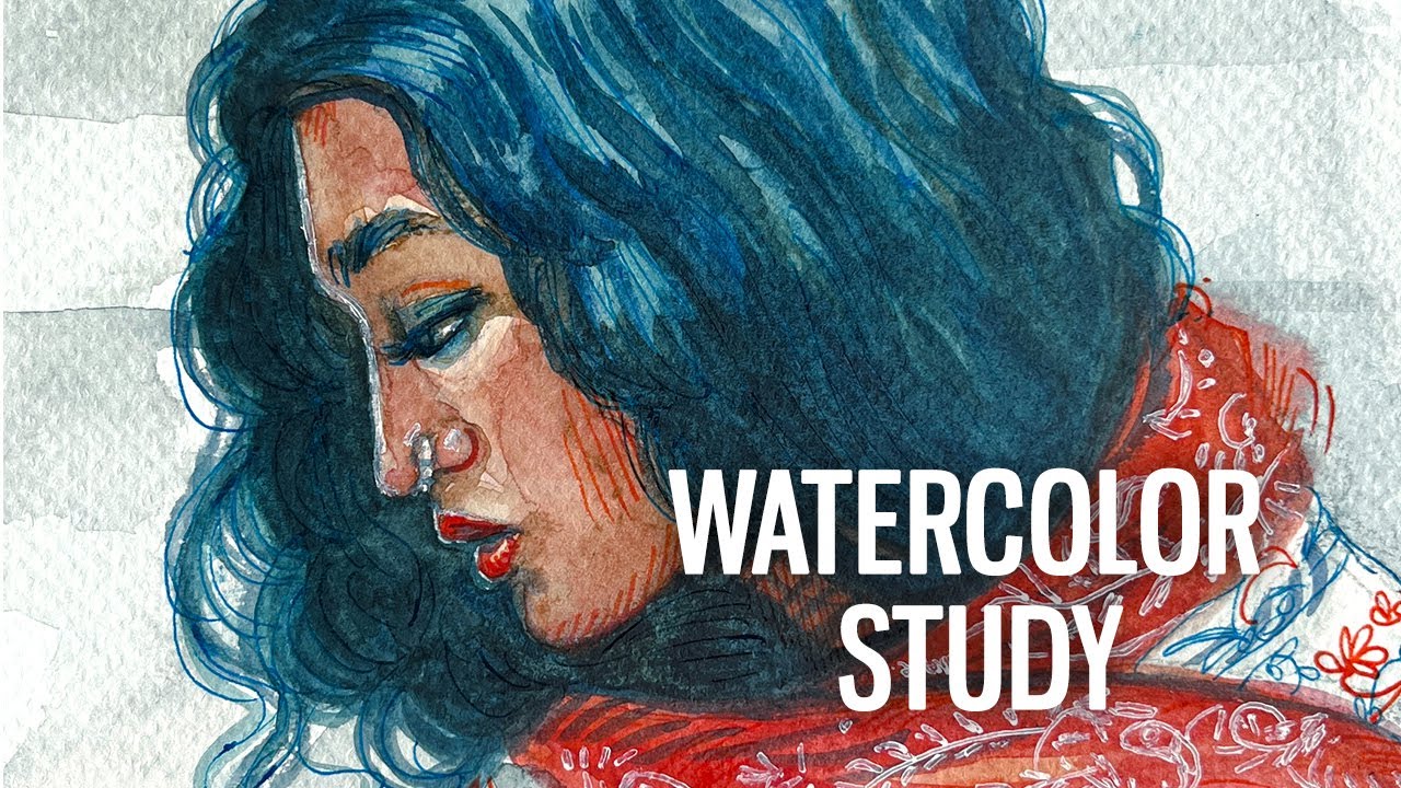 Watercolor Study Process🎨 | #art #painting #timelapse #watercolor # ...