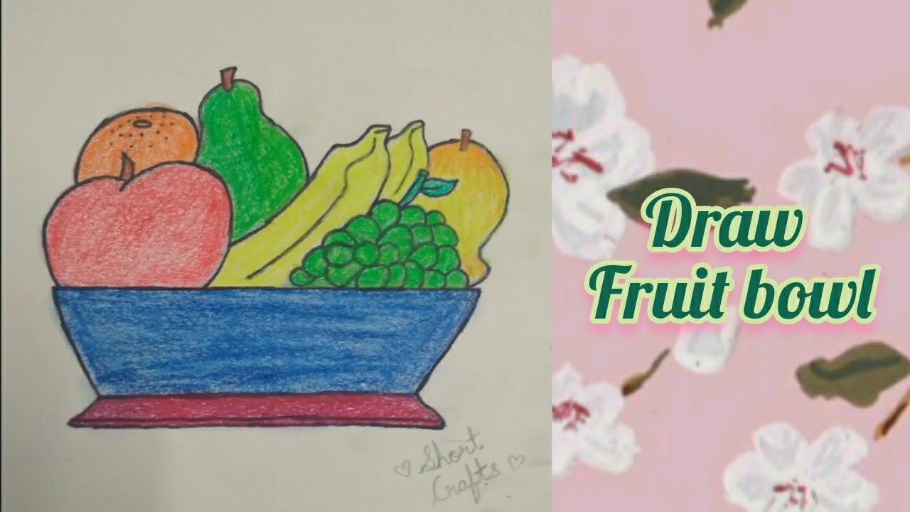 How to Draw Fruit Bowl Easy step by step Fruit Bowl Drawing