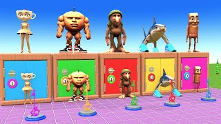 Long Slide Game with Cow Elephant Gorilla Hippopotamus Tiger 3d Animal Game Funny 3d Animals