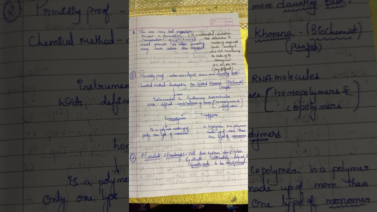 Genetic code deciphering