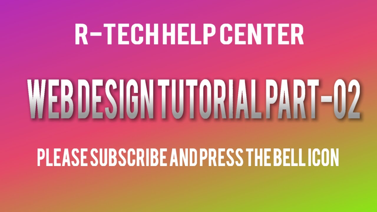 Web Design Tutorial part-02 - YouTube