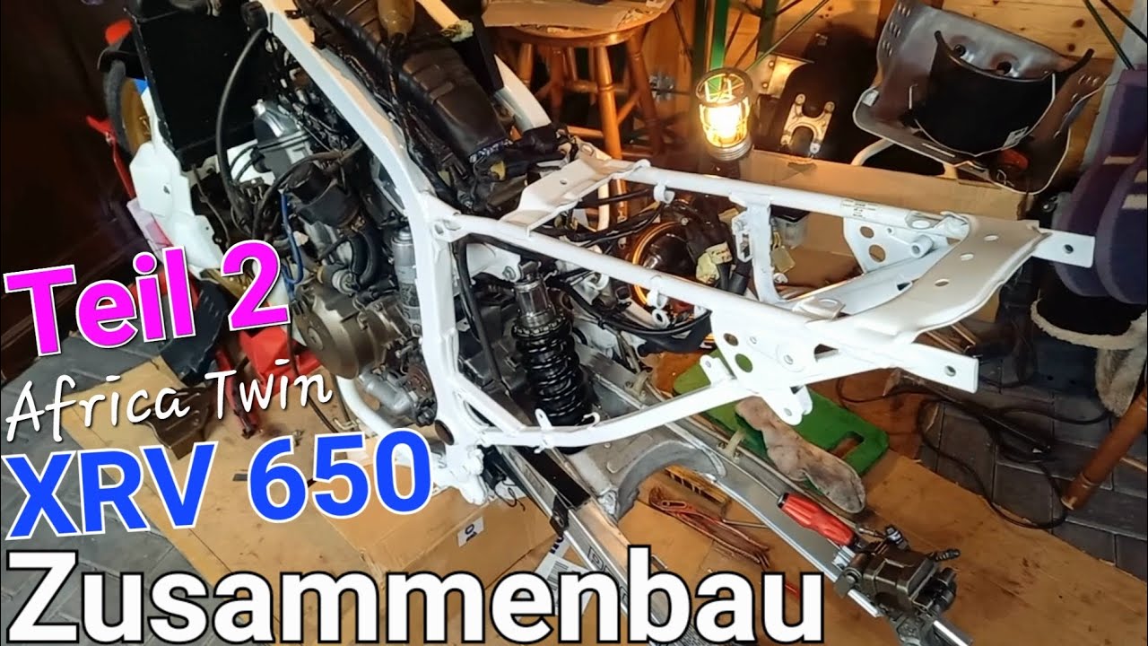 Zusammenbau der legendären Africa Twin XRV 650 RD03 🛠 Teil 2 Bremsen Luftfilter #vintage #honda