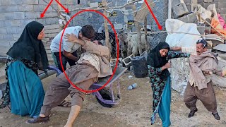 Mirza Ali's violent attack on Pari and Pari beating Mirza Ali