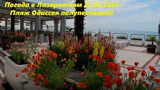 Погода в Лазаревском 21.04.2024. А пляж Одиссея стал полупесчаным!🌴ЛАЗАРЕВСКОЕ СЕГОДНЯ🌴СОЧИ.