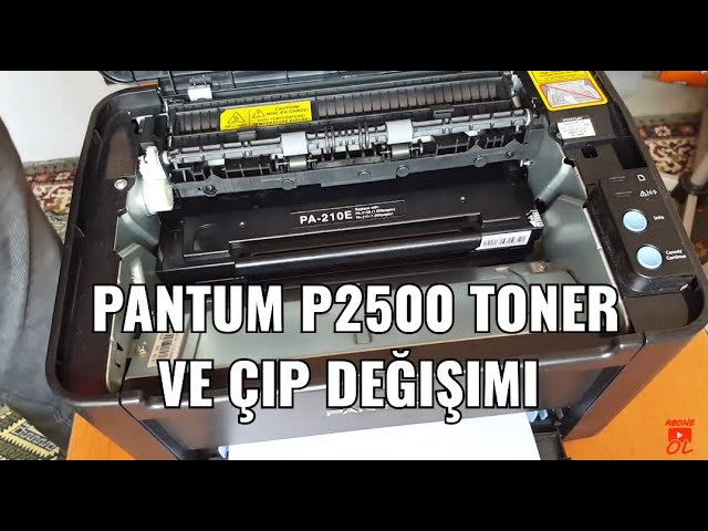 Pantum P2500 yazıcı toner dolumu ve çip değişimi - P2500W - M6600 NW -  M6550 NW - YouTube