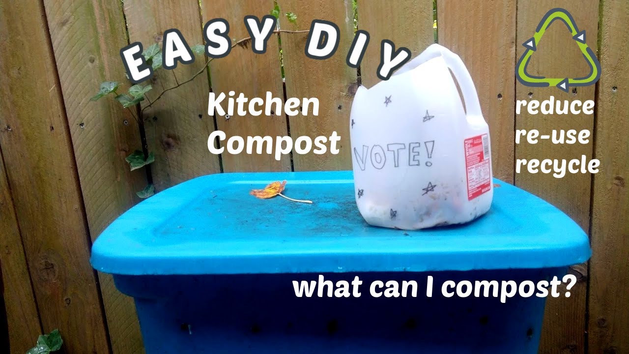 DIY Kitchen Compost Container In the Garden with Lauren and April