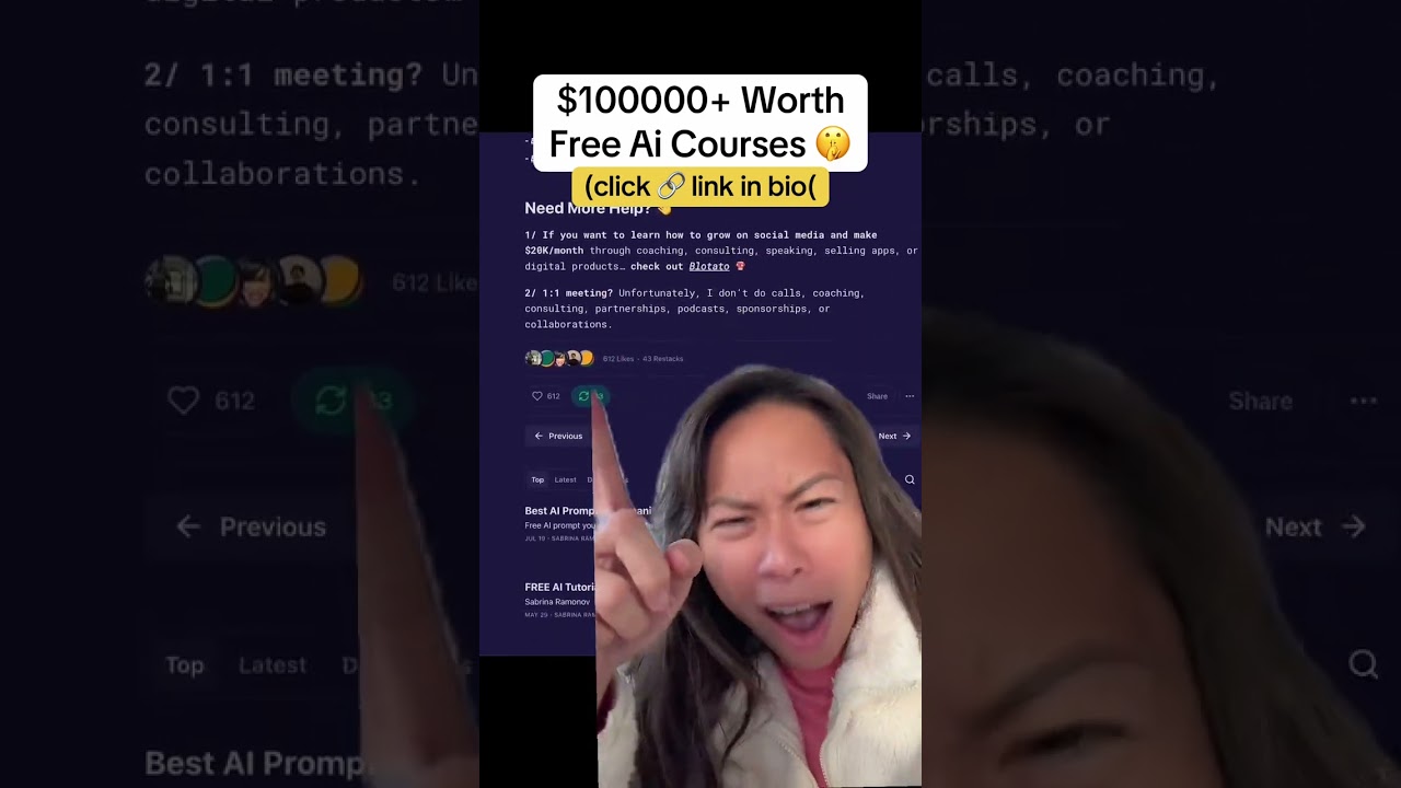 LINK IN BIO 🔗 grab all these free AI courses, automations, prompts, playbooks, and tools! Lets leve