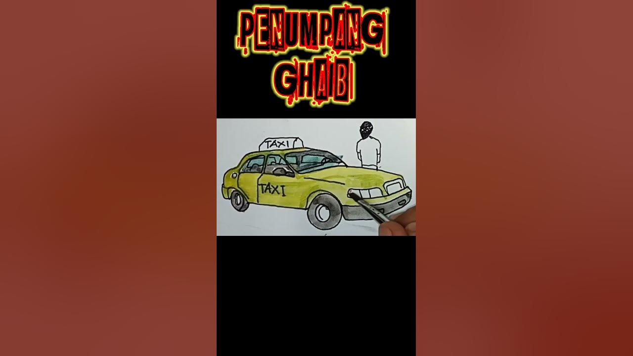 Menggambar Mobil Taksi Horor / Taxi Horor shorts short shortvideo 