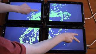 Remote rendering + multi touch interface
