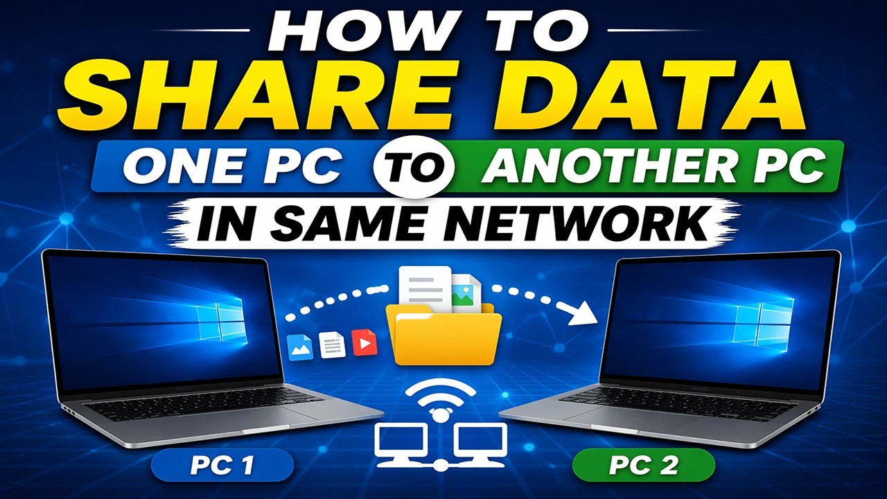 How to Share Data Between Two PCs-Same Network, Easily Share Files ...