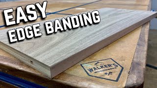 How To Apply STICK ON Edge Banding / easy diy edgebanding