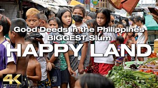 Good Deeds at the BIGGEST SLUM in the Philippines - Virtual Tour [4K]