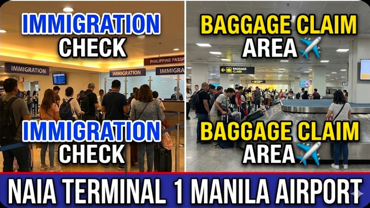 Immigration Check and Baggage Claim Area ✈️ NAIA Terminal 1 Manila Airport