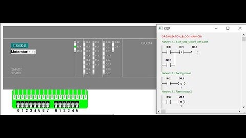 Latching circuit (Latches, Set and Reset) with Simatic Micro win and simulator