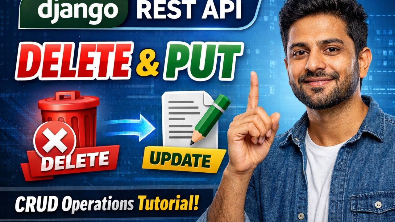 Django REST API | PUT & DELETE Method Explained | CRUD Operations (Hindi)