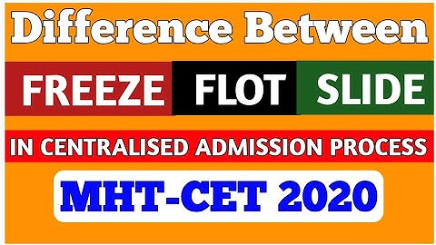 Difference between freeze,float & slide in cap rounds|How Admission Process For Engineering Works