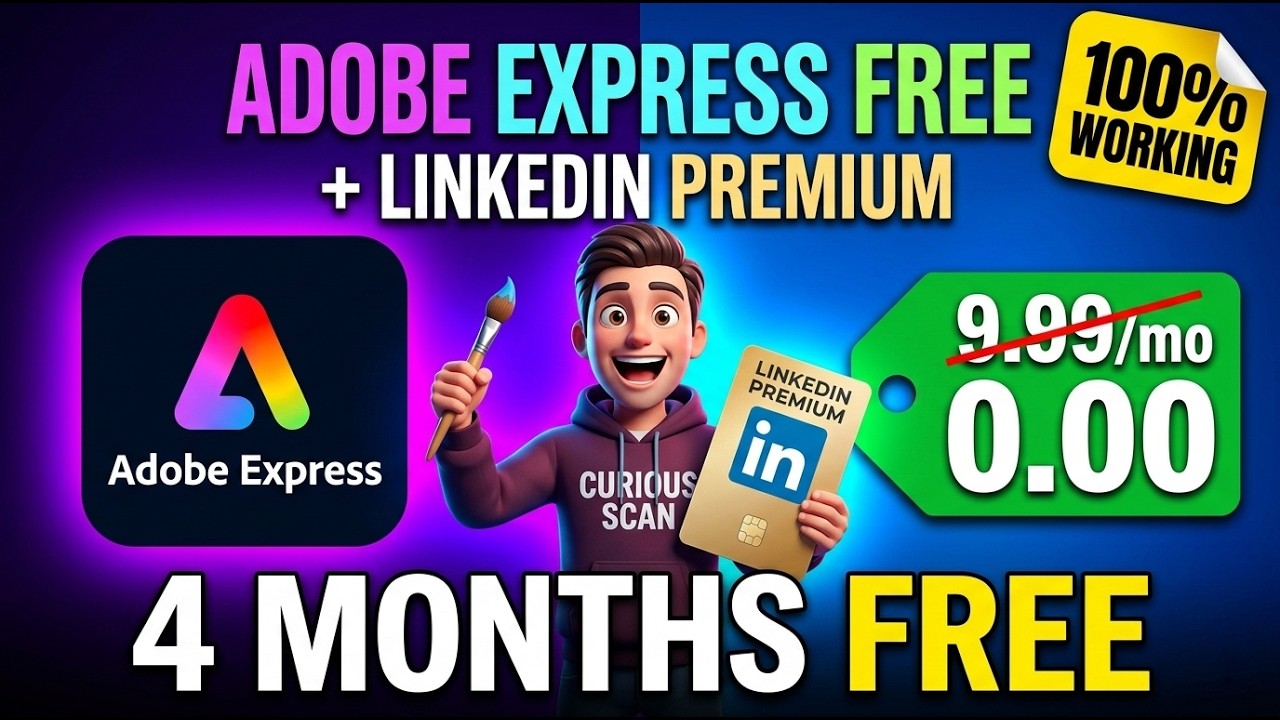 🎨 Get Adobe Express Premium for FREE! (4 Months Access + LinkedIn ...