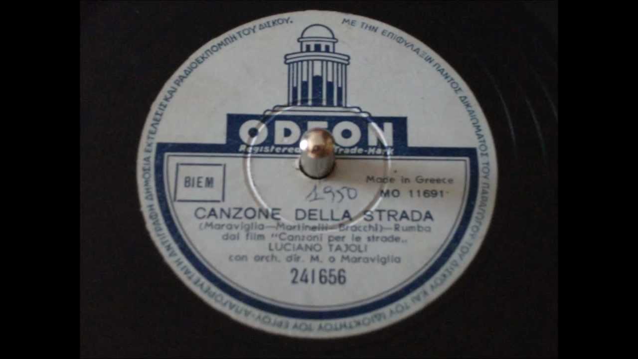 Canzone della strada - Luciano Tajoli - 1950 - YouTube